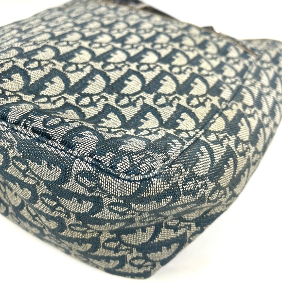 CHRISTIAN DIOR Oblique Canvas Tote Navy - Picture 8 of 15